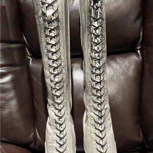 Miu Miu Lace up leather boots